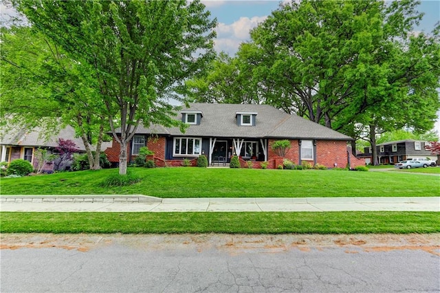 1400 SW 8th Ter, Lees Summit, MO 64081 - view of front facade featuring covered porch, a front lawn, and brick siding