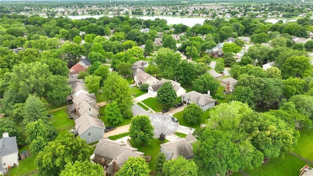 3945 SW Batten Dr, Lees Summit, MO 64082 - aerial view of residential area with a large body of water