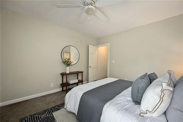 2616 W 47th Ter, Westwood, KS 66205 - bedroom with carpet flooring and a ceiling fan