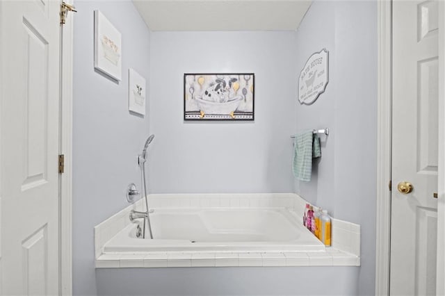 full bath with a garden tub