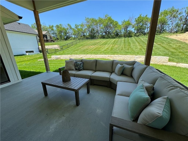 view of patio / terrace with outdoor lounge area