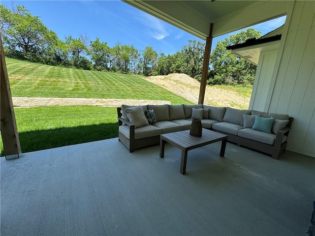 view of patio / terrace featuring outdoor lounge area
