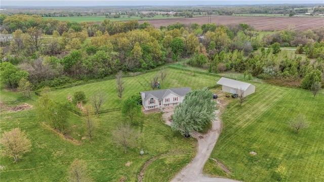 12448 NW Blackwood Dr, Adrian, MO 64720 - birds eye view of property featuring a rural view