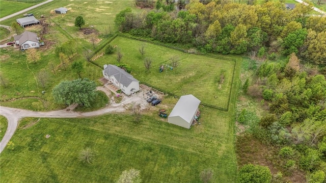 12448 NW Blackwood Dr, Adrian, MO 64720 - birds eye view of property with a rural view