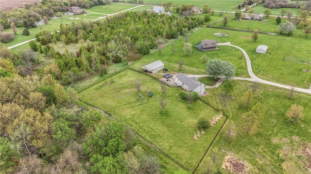 12448 NW Blackwood Dr, Adrian, MO 64720 - birds eye view of property featuring a rural view