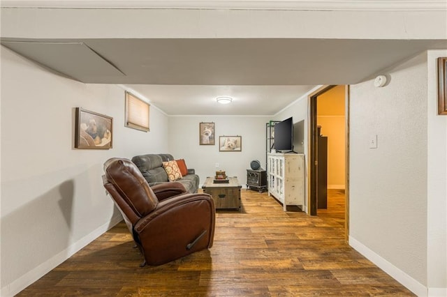 2931 N Washington St, Chillicothe, MO 64601 - living room with baseboards and wood finished floors
