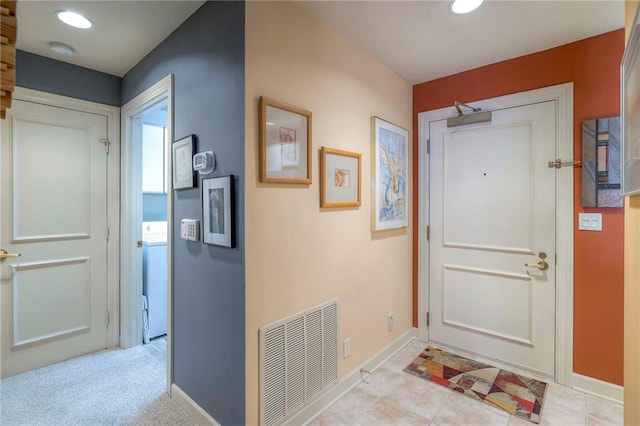 4949 Wornall Rd Unit 203, Kansas City, MO 64112 - foyer entrance featuring baseboards and recessed lighting