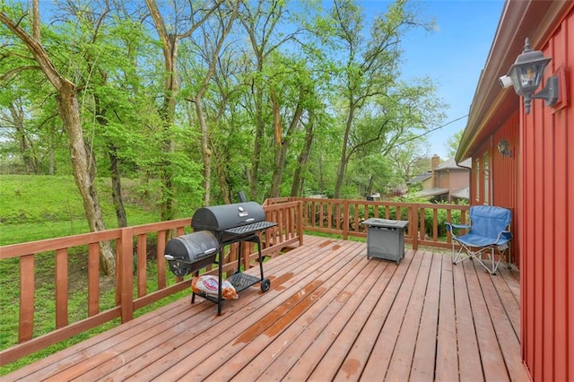 2501 Olde Creek Ct S, Leavenworth, KS 66048 - wooden terrace with grilling area