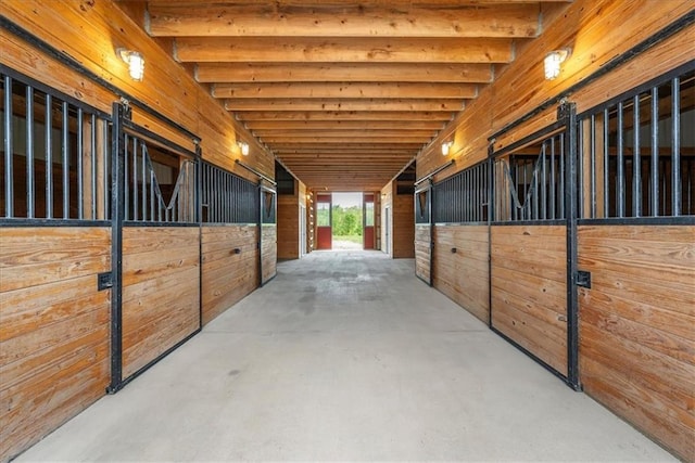view of horse barn