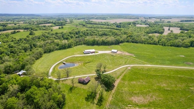 aerial overview of property's location featuring rural landscape