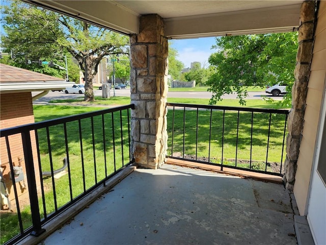 balcony with a porch