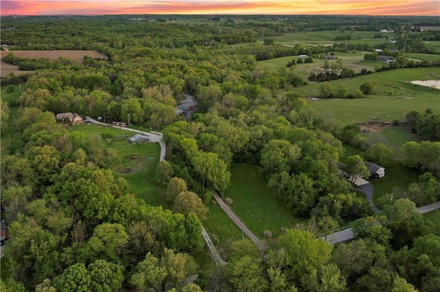 11155 Hubbard Rd, Kansas City, KS 66109 - aerial view of property's location with a heavily wooded area