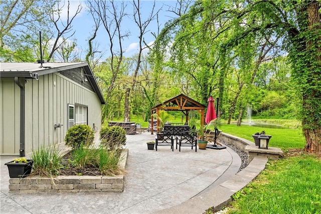 11155 Hubbard Rd, Kansas City, KS 66109 - view of patio with a gazebo