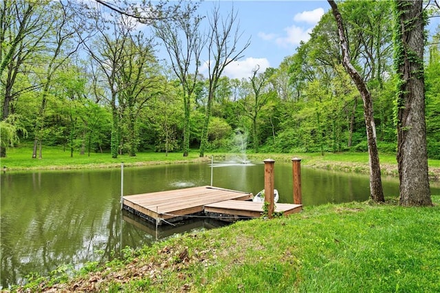 11155 Hubbard Rd, Kansas City, KS 66109 - dock featuring a water view and a forest view