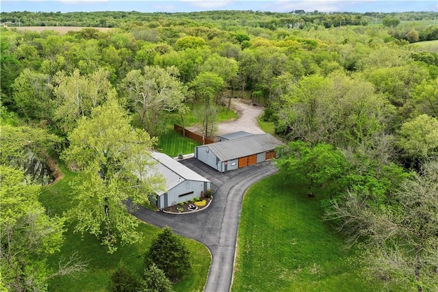 11155 Hubbard Rd, Kansas City, KS 66109 - view from above of property featuring a forest