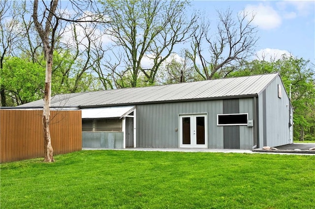11155 Hubbard Rd, Kansas City, KS 66109 - view of outbuilding featuring french doors