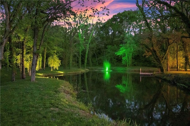 11155 Hubbard Rd, Kansas City, KS 66109 - water view featuring a forest