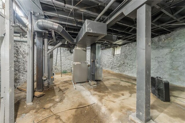 2219 E Meyer Blvd, Kansas City, MO 64132 - unfinished below grade area with heating unit