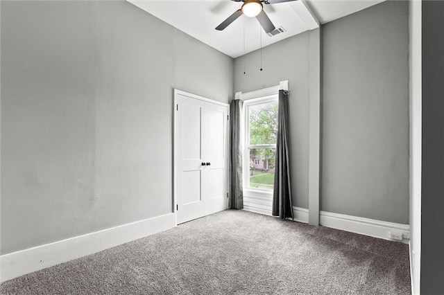 510 E Park St, Olathe, KS 66061 - empty room featuring carpet and a ceiling fan