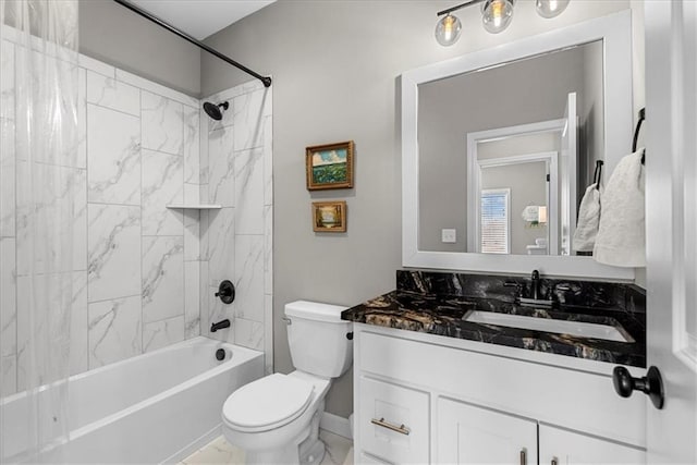 21410 W 189th Ter, Spring Hill, KS 66083 - bathroom featuring toilet, vanity, shower / bath combination, and baseboards