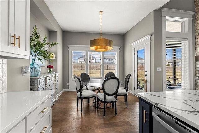 21410 W 189th Ter, Spring Hill, KS 66083 - dining area with dark wood finished floors and baseboards