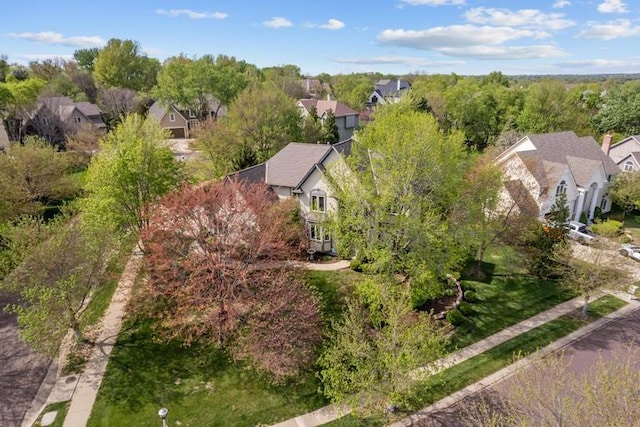 bird's eye view featuring a residential view