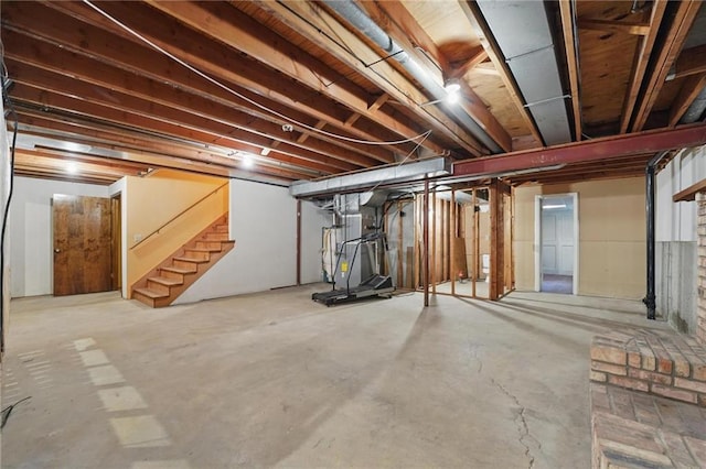 10503 W 50th Ter, Shawnee, KS 66203 - unfinished basement featuring stairway