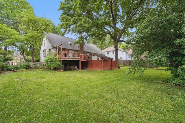 10503 W 50th Ter, Shawnee, KS 66203 - rear view of house featuring a deck and a chimney