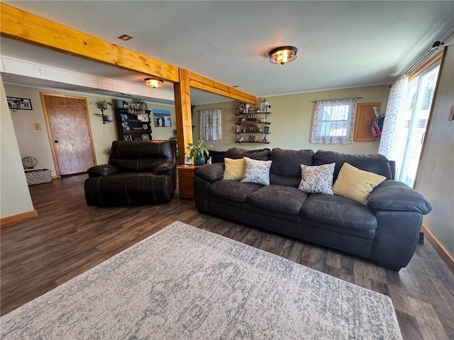 166 Crescent Dr, Chillicothe, MO 64601 - living room with wood finished floors, crown molding, and baseboards