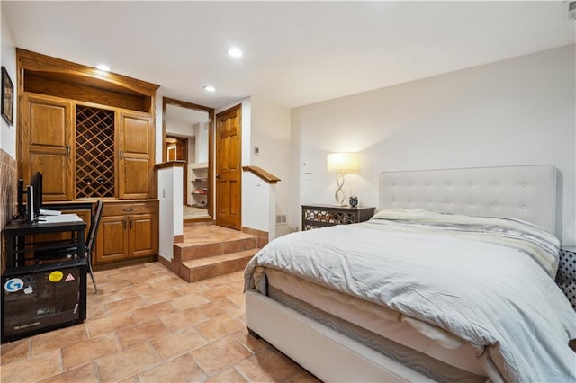 4710 Monrovia St, Shawnee, KS 66216 - bedroom with recessed lighting and light stone finish floors