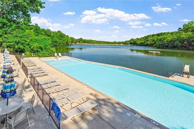 4710 Monrovia St, Shawnee, KS 66216 - community pool featuring a water view and a view of trees