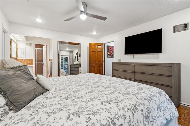 4710 Monrovia St, Shawnee, KS 66216 - bedroom featuring wood finished floors, recessed lighting, and ceiling fan