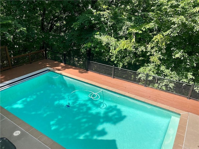 4710 Monrovia St, Shawnee, KS 66216 - swimming pool with a wooden deck