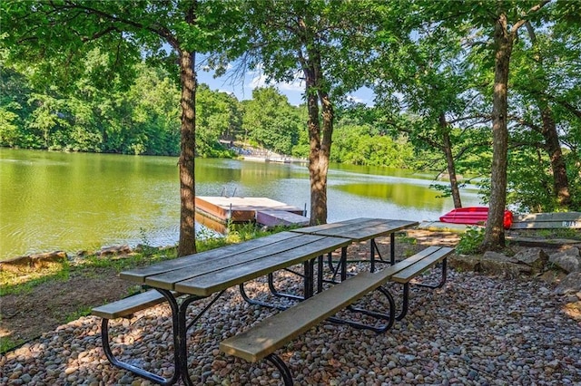 4710 Monrovia St, Shawnee, KS 66216 - dock with a water view and a view of trees