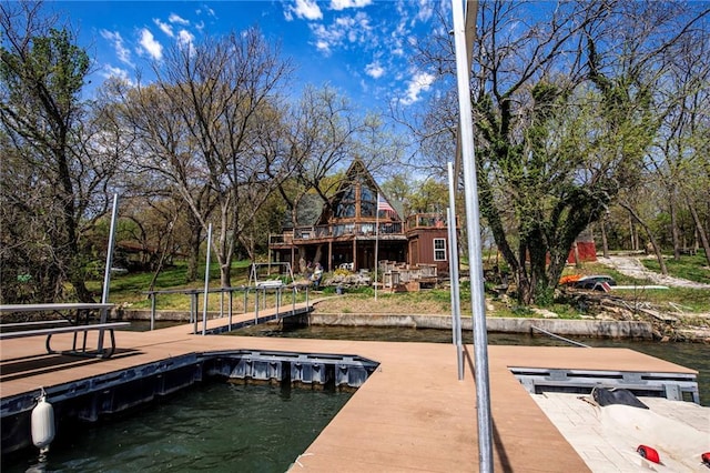 521 W Sugar Lake Dr, Mound City, KS 66056 - dock area featuring a water view