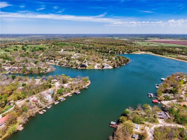 521 W Sugar Lake Dr, Mound City, KS 66056 - aerial view of a large body of water