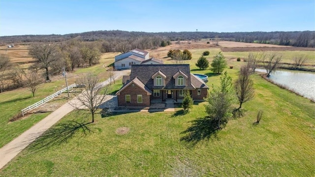 4353 NW State Route Ff, Adrian, MO 64720 - birds eye view of property with a rural view and a water view