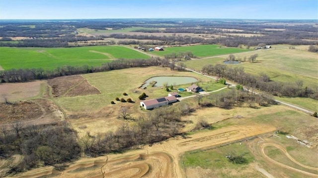 4353 NW State Route Ff, Adrian, MO 64720 - bird's eye view with a rural view