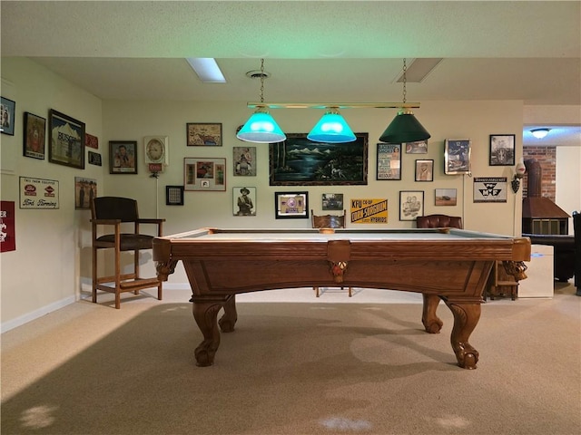 1502 Hillcrest Ct, Atchison, KS 66002 - recreation room with carpet floors, billiards table, and baseboards
