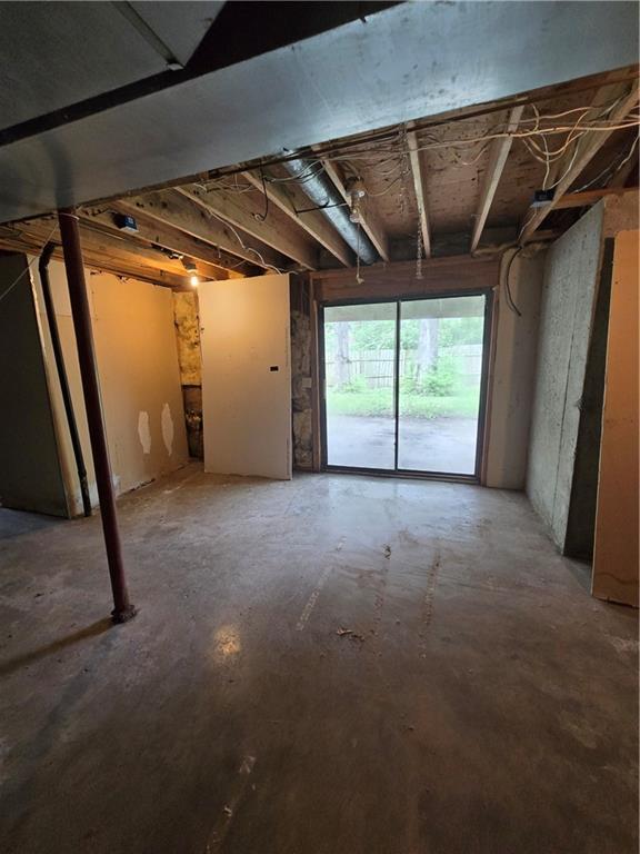 view of basement