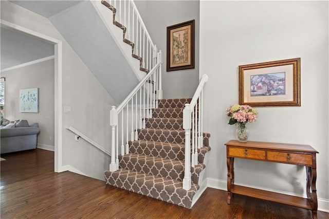 5510 W 153rd Ter, Overland Park, KS 66223 - stairs with wood finished floors and baseboards