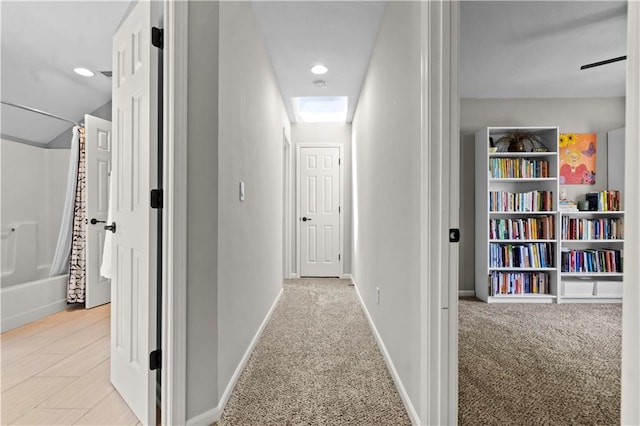 5510 W 153rd Ter, Overland Park, KS 66223 - hall with carpet floors, baseboards, and recessed lighting