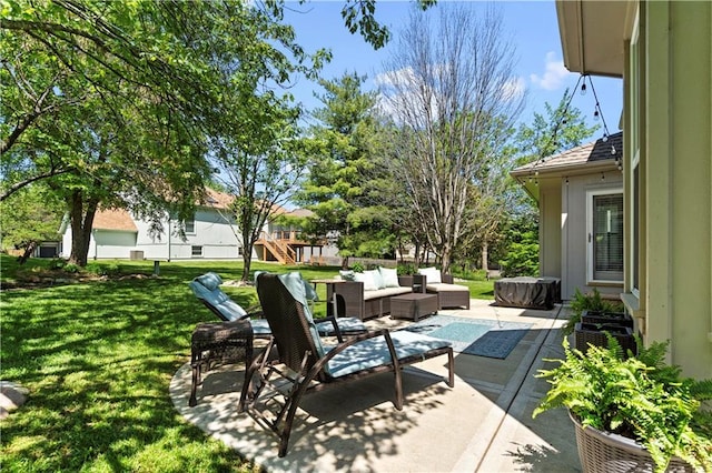 5510 W 153rd Ter, Overland Park, KS 66223 - view of patio with an outdoor living space