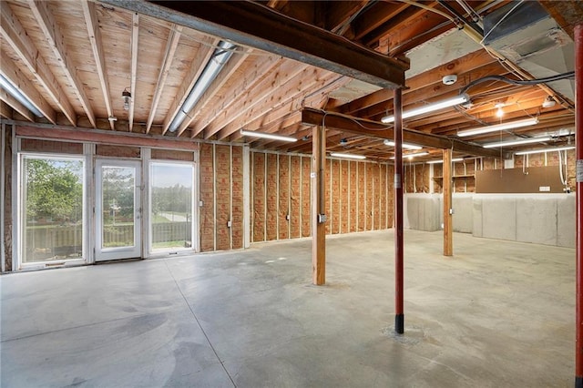 view of basement
