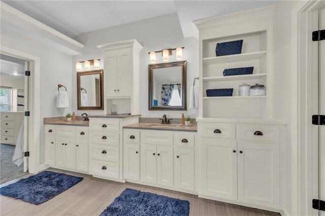 12765 N Imperial Dr, Platte City, MO 64079 - full bathroom with vanity and wood finished floors