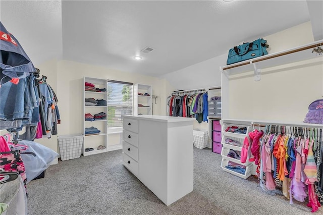 12765 N Imperial Dr, Platte City, MO 64079 - spacious closet with carpet floors and vaulted ceiling