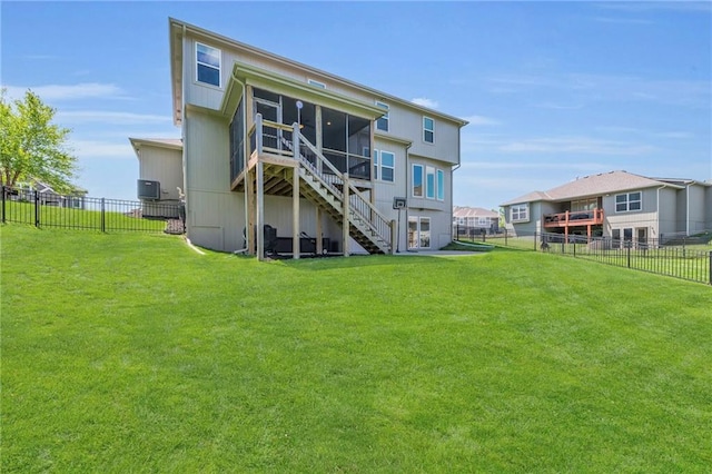 12765 N Imperial Dr, Platte City, MO 64079 - back of property featuring a sunroom and stairs