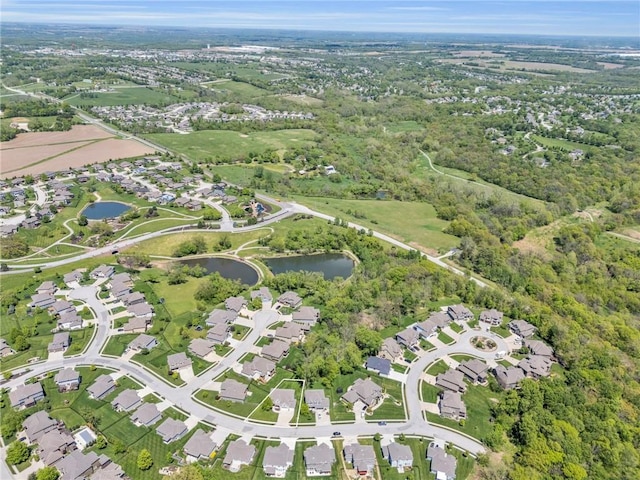 12765 N Imperial Dr, Platte City, MO 64079 - aerial view of property's location with a large body of water and nearby suburban area