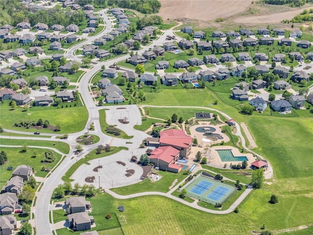 12765 N Imperial Dr, Platte City, MO 64079 - aerial overview of property's location featuring nearby suburban area and a pool area