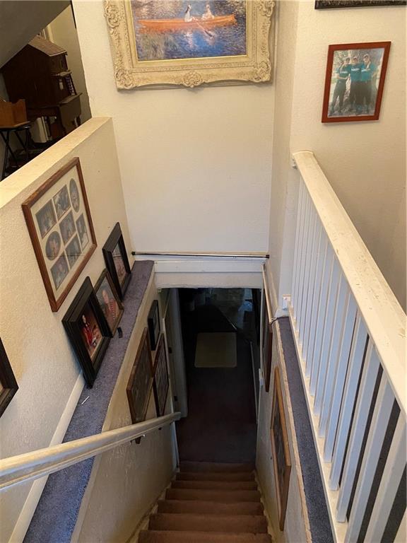 view of stairway